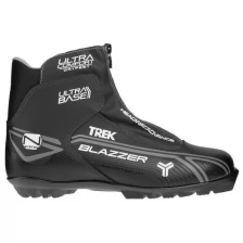 Ботинки лыжные Trek Blazzer Comfort NNN ИК, черный, лого серый, размер 38